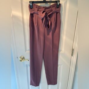 Express Purple Tie-Waist Trousers